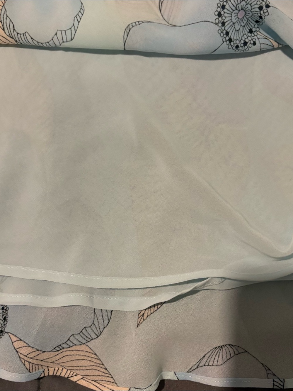 LOFT Pastel Floral A-Line Skirt - Picture 5 of 6